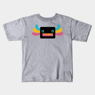 Cute Black and Rainbow Axolotl Kids T-Shirt